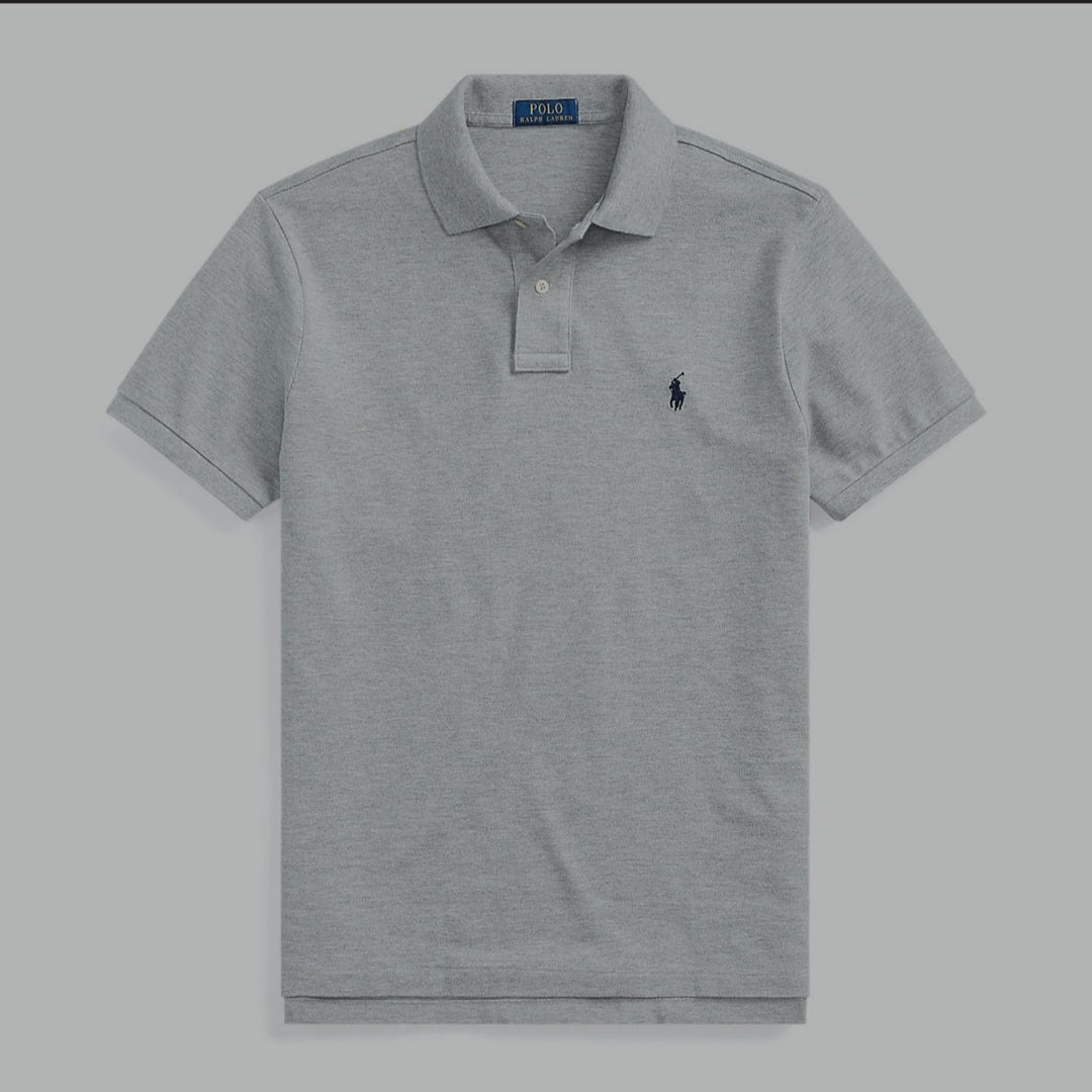RL Grey Mesh Polo TShirt